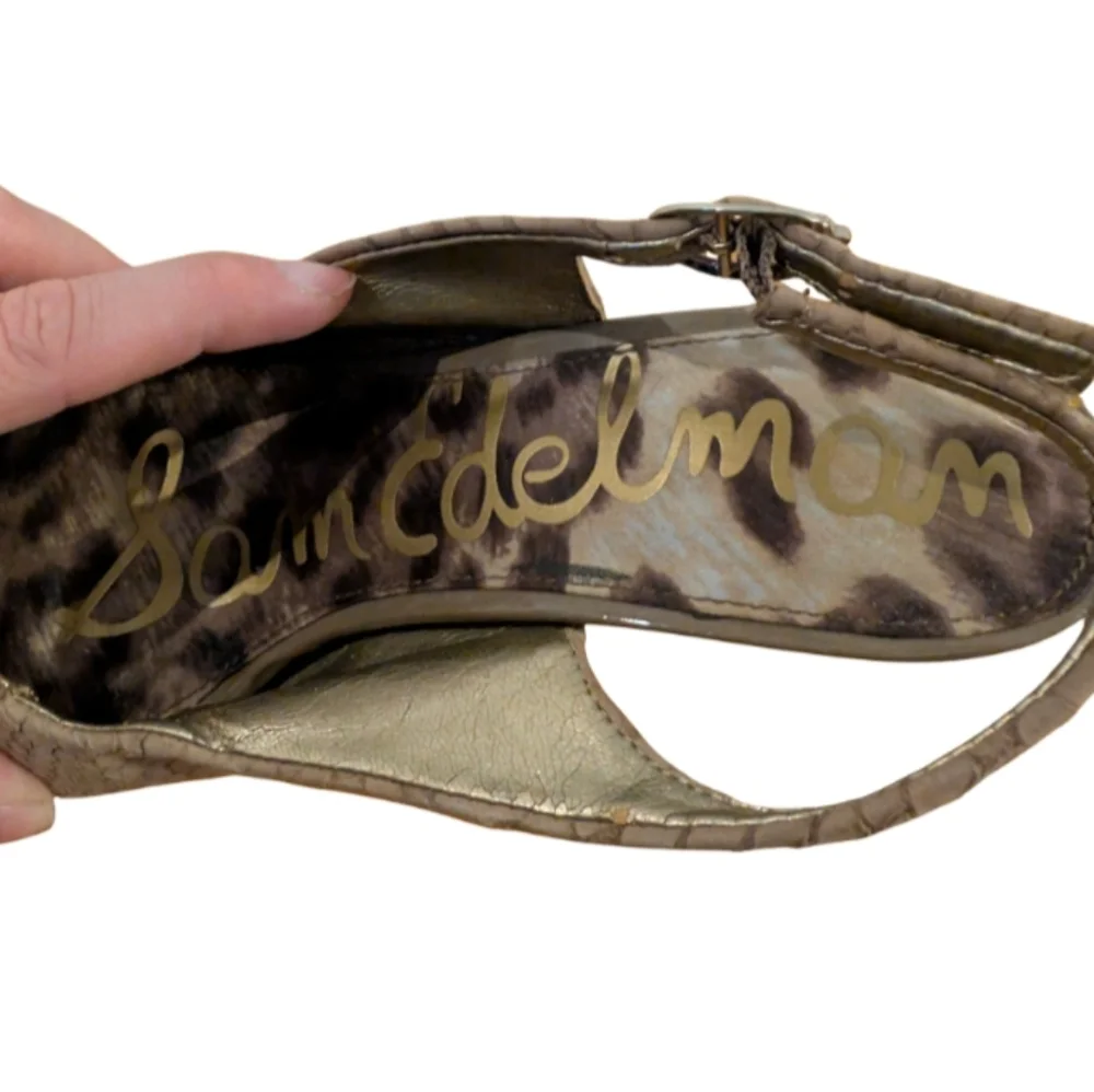 Sam Edelman Snakeskin Slingback Heels – Size 5.5 - Picture 5 of 7